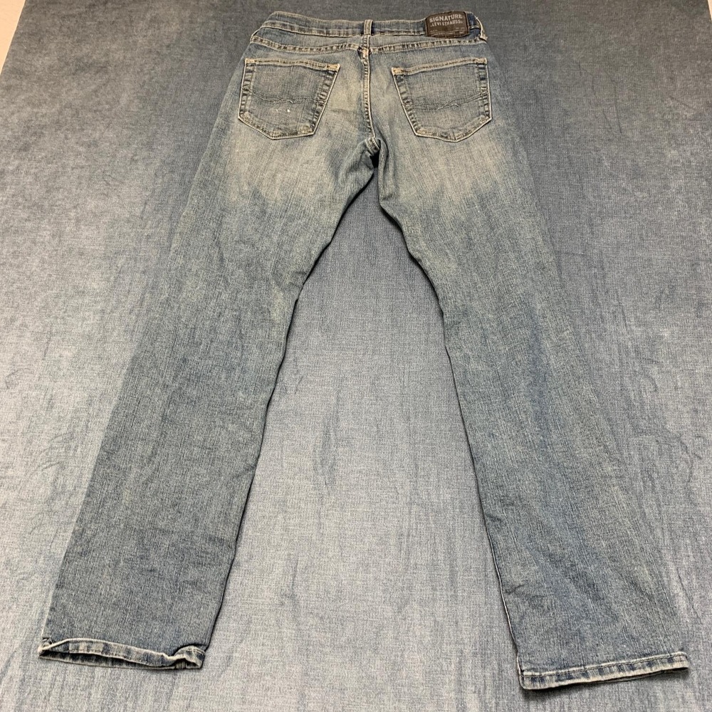 Signature Levi Strauss S61 Relaxed Jeans Mens 30x32 Blue Denim Straight Leg